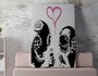 Wallity WY13 Banksy Lienzo Decorativo Enmarcado 50 x 70 cm